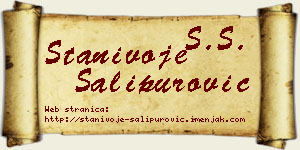 Stanivoje Šalipurović vizit kartica